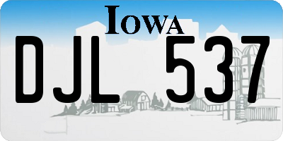 IA license plate DJL537