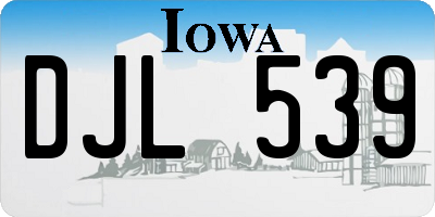 IA license plate DJL539