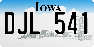 IA license plate DJL541