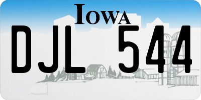 IA license plate DJL544