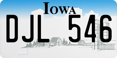 IA license plate DJL546