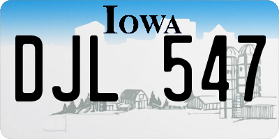 IA license plate DJL547