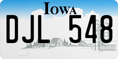 IA license plate DJL548