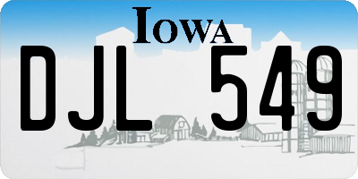 IA license plate DJL549