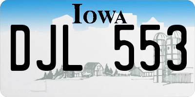 IA license plate DJL553
