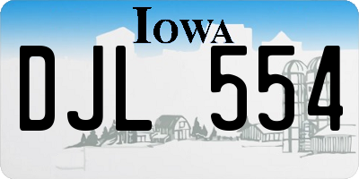 IA license plate DJL554