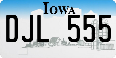 IA license plate DJL555