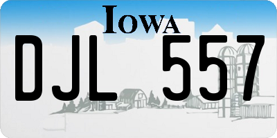 IA license plate DJL557