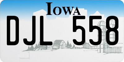 IA license plate DJL558