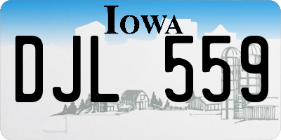 IA license plate DJL559