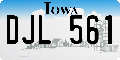 IA license plate DJL561