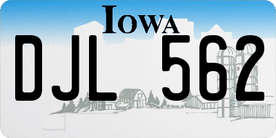 IA license plate DJL562