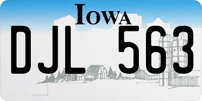 IA license plate DJL563