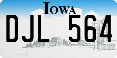 IA license plate DJL564