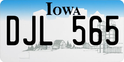 IA license plate DJL565