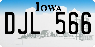 IA license plate DJL566