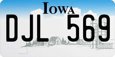IA license plate DJL569