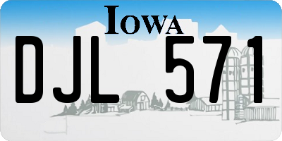 IA license plate DJL571
