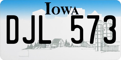 IA license plate DJL573