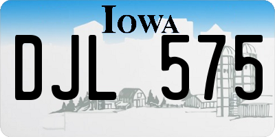 IA license plate DJL575