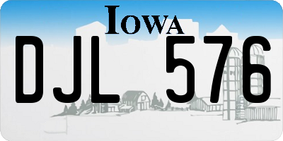 IA license plate DJL576
