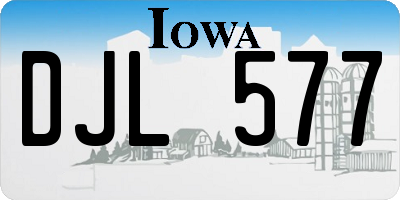 IA license plate DJL577