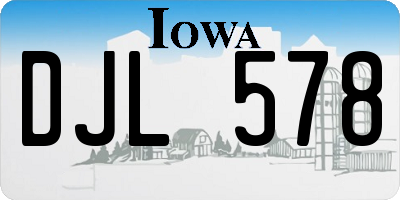 IA license plate DJL578