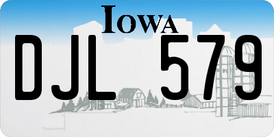 IA license plate DJL579