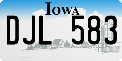 IA license plate DJL583