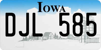 IA license plate DJL585