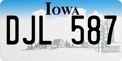 IA license plate DJL587