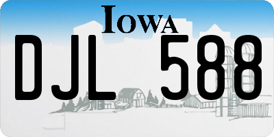IA license plate DJL588