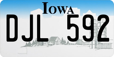 IA license plate DJL592