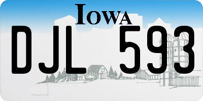 IA license plate DJL593
