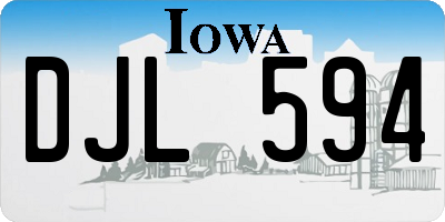 IA license plate DJL594