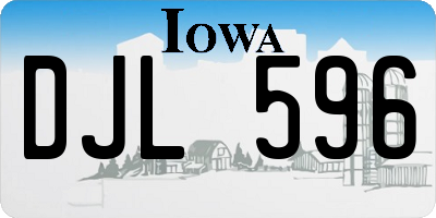 IA license plate DJL596