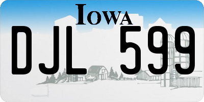 IA license plate DJL599