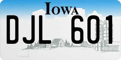 IA license plate DJL601