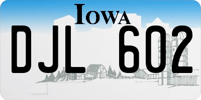 IA license plate DJL602