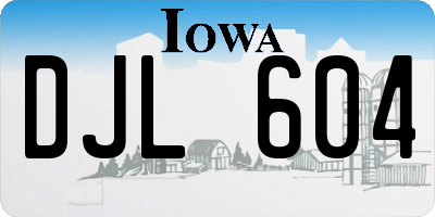 IA license plate DJL604