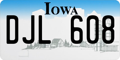 IA license plate DJL608