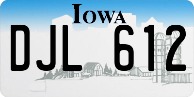 IA license plate DJL612