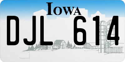 IA license plate DJL614