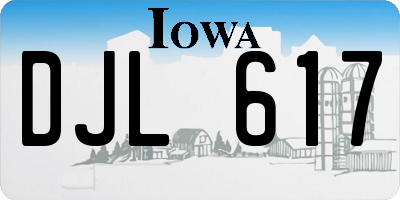 IA license plate DJL617