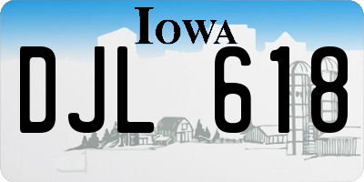 IA license plate DJL618