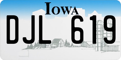 IA license plate DJL619
