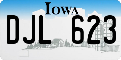IA license plate DJL623