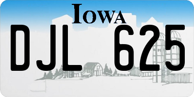 IA license plate DJL625