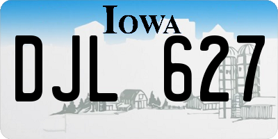 IA license plate DJL627