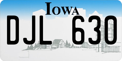IA license plate DJL630
